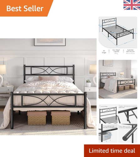 Elegant 3ft single metal bed - elegant,