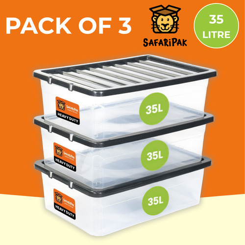 Clear plastic 35l - clear,