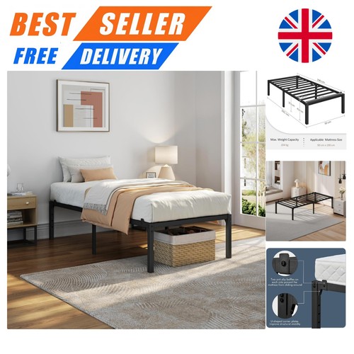 41cm black metal bed - 41cm,