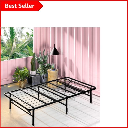 Sturdy black single bed frame - single,