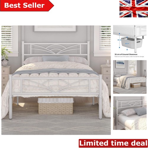Single metal bed frame - bed, with