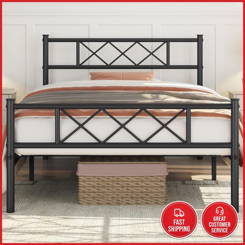 Sturdy industrial metal - industrial, bed