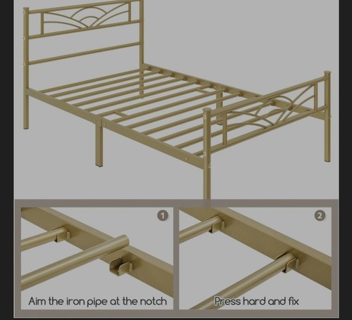Single metal bed - metal, frame