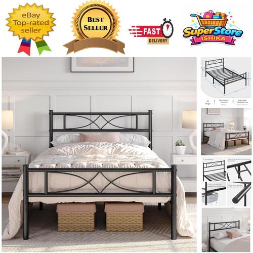 Elegant 3ft single metal bed - 3ft,