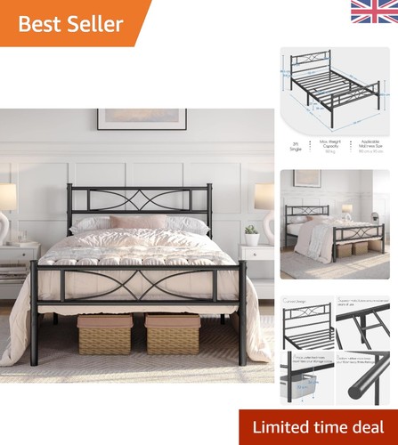 Sturdy 3ft metal single - 3ft,