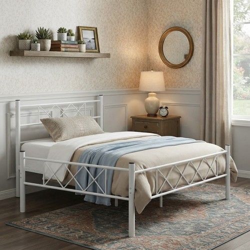 Industrial style metal bed - industrial,